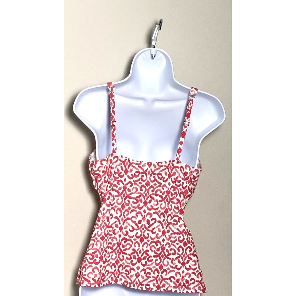 Tommy Bahama Women's Tankini Top Size M Pink White Swimsuit Top - Picture 11 of 16